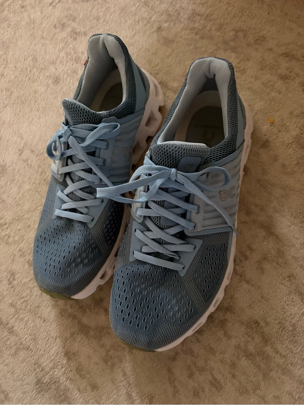 On Running Women's Light Blue Athletic Shoes with White Soles